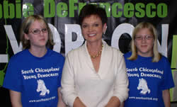 Senator Debbie Halvorson and supporters
