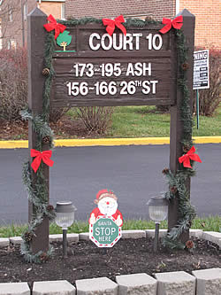 Decorated sign on Ash Street