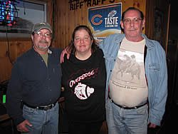 John Johnson, Barb Gallagher, Don Moore at Tattlers