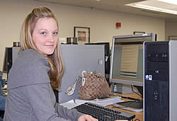 Meaghan Avolio of Orland Hills worked with fellow team members at Governors State University to finish in the top three percent of all participants in an online business competition.