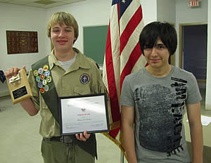 Scout Bill Perkins, 14, and Alan Mitchell, 13