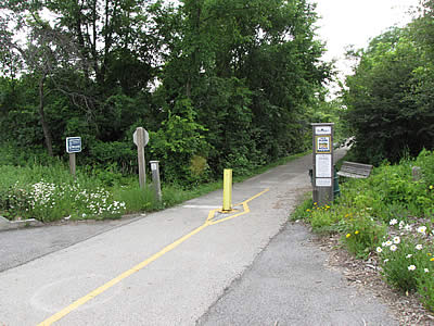 Old Plank Trail entrance on Western Avenue
