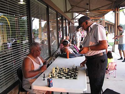 Gene Finley and Ruful Martin focus on chess
