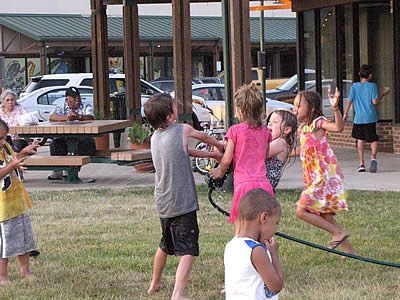 Children play at Main Street Nights