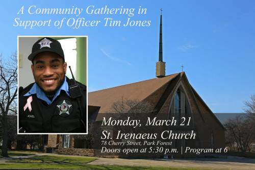 community gathering for Officer Timothy Jones