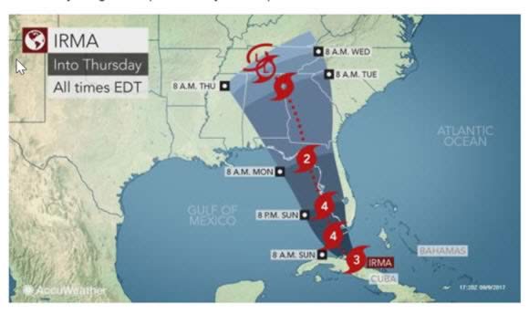 Irma into Thursday
