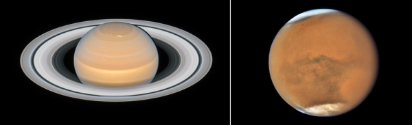 Saturn and Mars