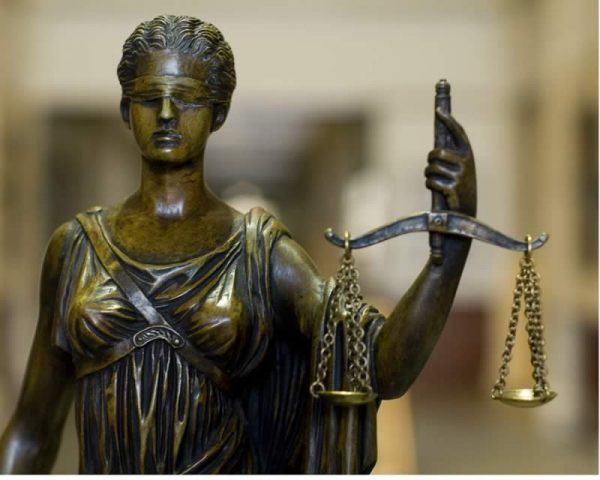 Lady Justice, blindfolded justice