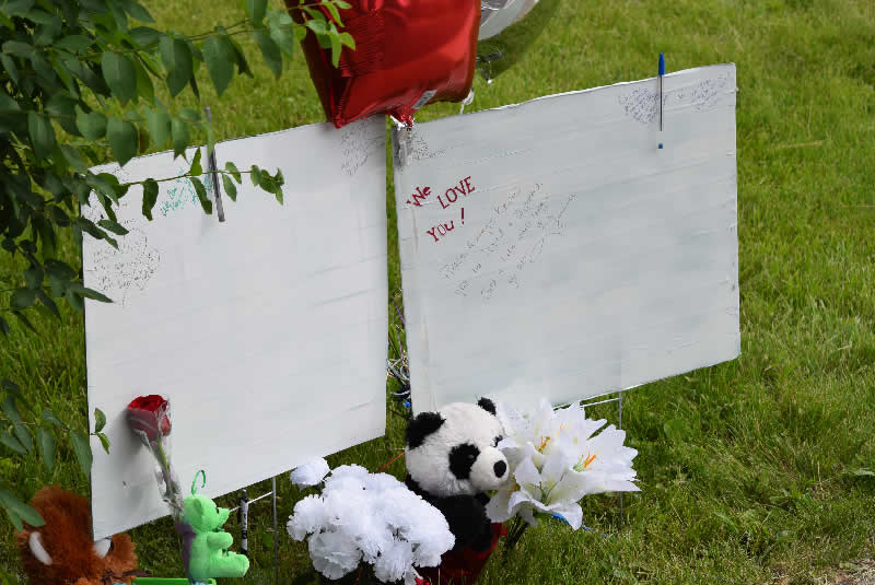 Memorial for nine-year-old fire victim