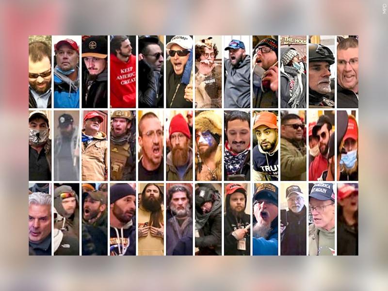The Washington DC Metro Police and FBI have released wanted photos for people who participated in the US Capitol riot, Photo Date: 1/6/2021