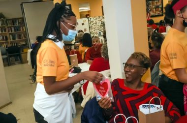 National Junior Honor Society members from Huth Middle School in Matteson made special Valentine’s Day cards for seniors who attended the Rich Township Senior Services Valentine’s Day luncheon.