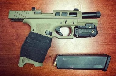 An illegal weapon, Palmetto State Armory Dagger Full Size semi-automatic 9mm handgun