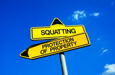 stop squatters, squatting v. protection of property signs
