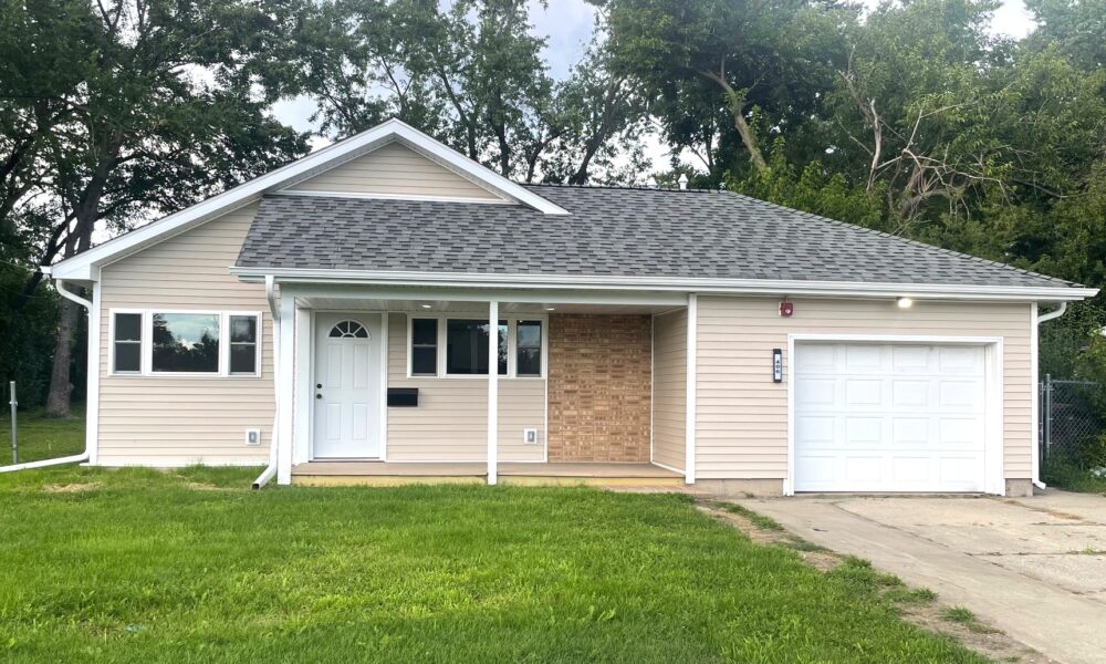 one-story house with one-car attached garage