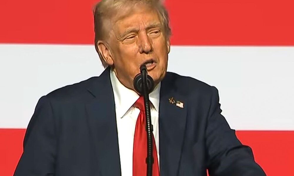 Military worried for future of our Constitutional Republic after President Trump before an American flag