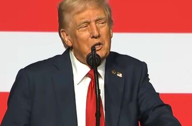 Military worried for future of our Constitutional Republic after President Trump before an American flag