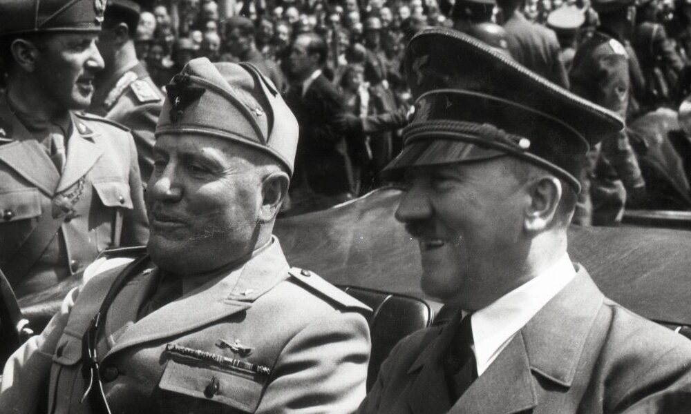 Full-blown fascism, Adolf Hitler and Benito Mussolini