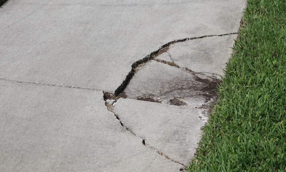 broken sidewalks