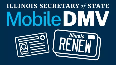 Sign for the Illinois mobile DMV