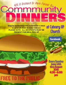 Calvary Community Dinners 2026 FREE TO ALL!