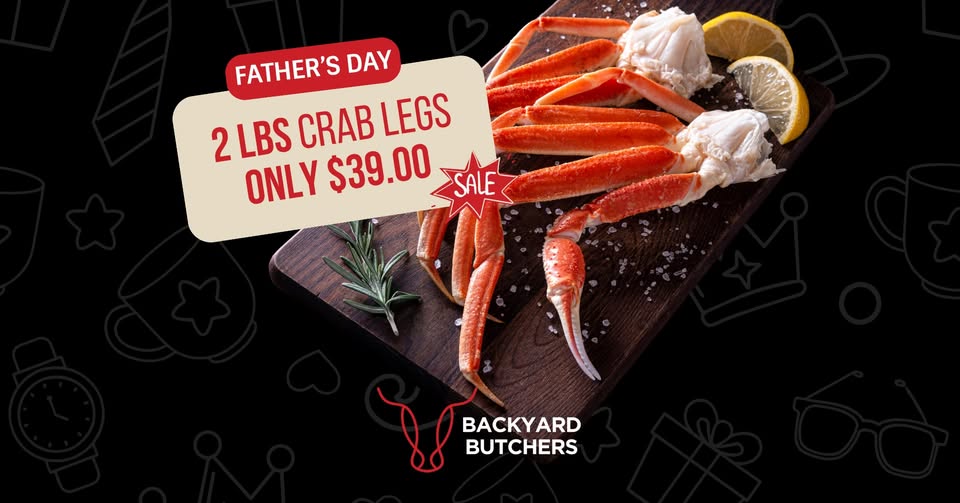 Deals for DAD 🥩🦀 2 Lbs Crab Legs OR 20 Ribeyes for Only $39!