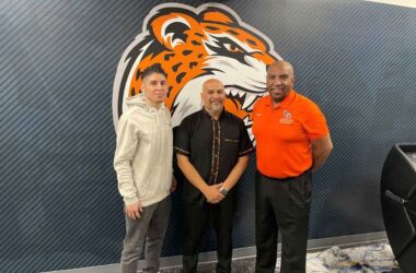 Assistant Coach Daniel Vieyra, Head Men's Soccer Coach Tony Gonzalez